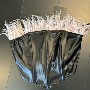 Pretty little thing feather corset top